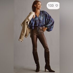 🩵 Anthro Shine Crop Top NWT XXS